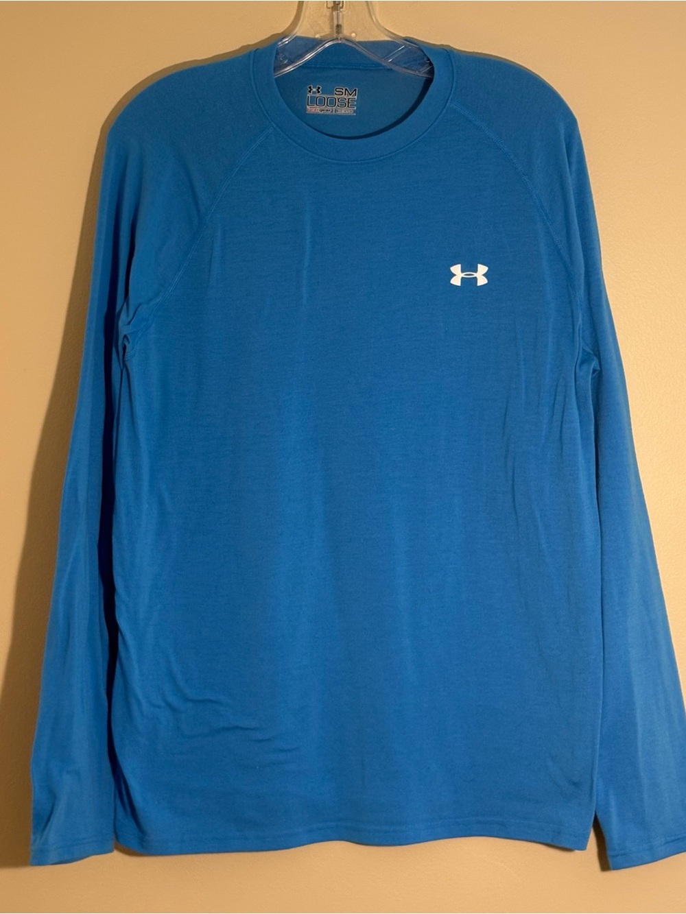 Under Armour Men’s Tech 2.0 Long Sleeve Shirt Blue Loose Fit Size-S